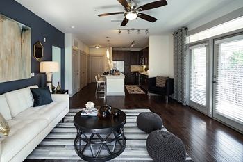 Hand-scraped hardwood floors